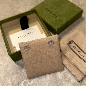 Gucci GG Running studs with Diamonds